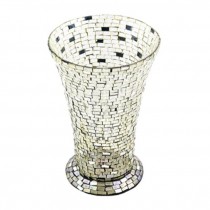 VASE-BRICK MOSAIC-PLASTIC-SM