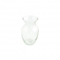VASE-Clear Glass Urn W/Flared Top
