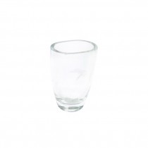 VASE-Clear Thick Glass Oval