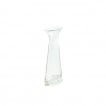 VASE-Clear Glass W/Thick Base & Flared Edge