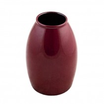 VASE-Simple Tear Shape-Burgundy Colored