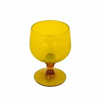 VASE-XL Amber Glass-Pedestal Base