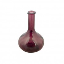 VASE-Purple Glass W/Long Neck & Belly Base