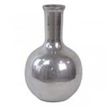 VASE-ALUM BALL FLASK-7"H