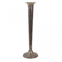 VASE-SILVER-TALL FLUTE-16.5H