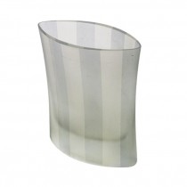 VASE-6H-GRAY STRIPE-GLASS