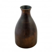 VASE-11IN-WOOD-Milk Bottle Shape