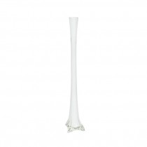 VASE-24IN-THIN WHITE GLASS