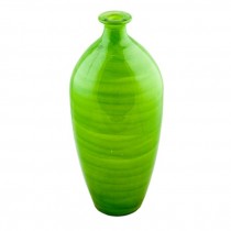 VASE-14"-GLASS-GREEN