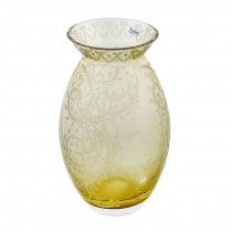 VASE-GLASS12"-AMBER LACE