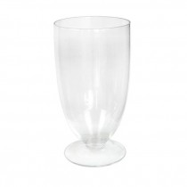 VASE-Clear Glass W/Pedestal Base