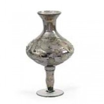 VASE-SILVER ETCHED GLASS-THIN