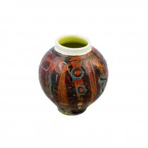 Vase-multi colored glaze ceramic