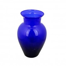 VASE-Blue Urn Shaped Glass