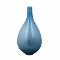 VASE-Blue Glass Teardrop