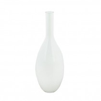 VASE-Tear Drop Shape Opal Glass W/Long Neck