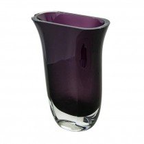 VASE-Heavy Dark Purple Glass/Tulip Shape