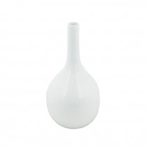 VASE-Large White Ceramic Tear Drop W/Long Neck