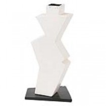 VASE-WHT ABSTRACT SHAPE