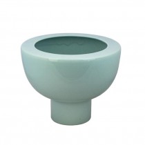 VASE-Turquoise Blue Cup W/Narrow Base