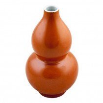 VASE-10H-ORANGE-GOURD SHAPED