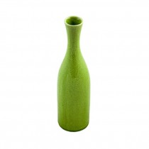 VASE-9H-GREEN CRACKLE