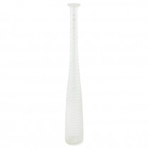 VASE-27H-CLEAR ETCHED GLASS
