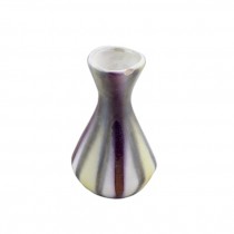 BUD VASE-Grey Striped Glaze