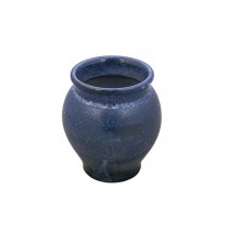 VASE-Dark Blue Matte Earthenware