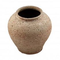 VASE-9"TEXTURED CLAY POTTERY