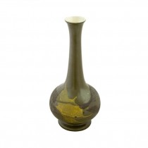 VASE-10.5"MATTE GREEN CERAM-BEVE