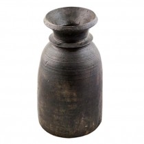 VASE-12.5H-DK WOOD-ETHNIC