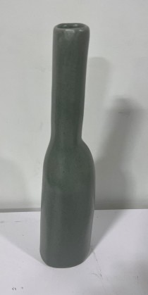 VASE-11H-GRAY MATTE CERAMIC