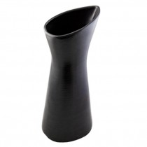 VASE-16H-BLK CURVY CERAMIC