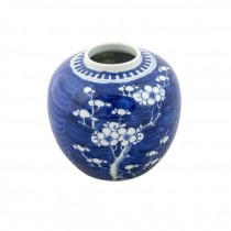 VASE-Blue & White Ginger Jar W/O Lid