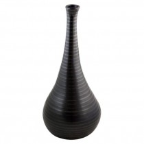 VASE-POTT-FLARED BULB-BLK STRI