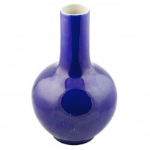 VASE-14H-STRAIGHT NECK-BLUE