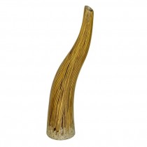 VASE-Faux Grained Wood Curved