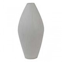 VASE-10H-WHT W/VEINS-"LAGOS"