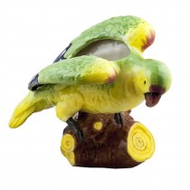 VASE-Yellow & Green Parrot on Branch