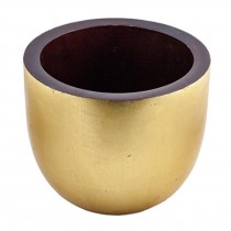 VASE-Gold Exterior W/a Mahogany Interior