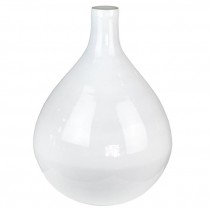 White Tear drop glass vase