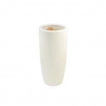 VASE-Tall Glazed White Cylinder