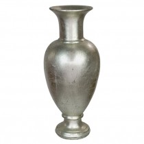 VASE-22"SILVER CERAMIC
