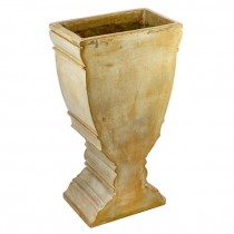 URN-W/Flat Face Beige Painted Wood
