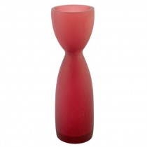 VASE-Red Resin Hourglass Shaped