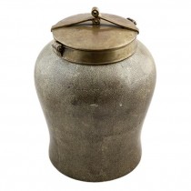 GINGER JAR-W/LID-FAUX REPTILE