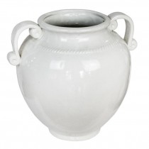 VASE-WHITE-TWO HANDLE-LARGE