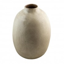 VASE-15"-CER-BUTTERSCOTCH W/WT