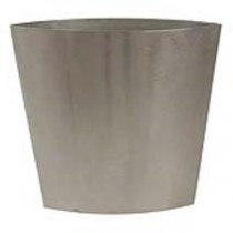 VASE-5"OVAL-BRUSHED METAL